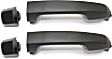 Rear, Driver and Passenger Side Exterior Door Handles, Black, without Key Hole, For Models without Smart Entry