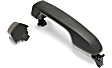Rear, Driver and Passenger Side Exterior Door Handles, Black, without Key Hole, For Models without Smart Entry