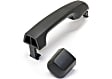 Rear, Driver and Passenger Side Exterior Door Handles, Black, without Key Hole, For Models without Smart Entry