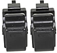 Rear, Driver and Passenger Side Window Switches, Black, 1-Button