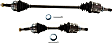 Front, Driver and Passenger Side Axle Assembly - Set of 2