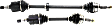 Front, Driver and Passenger Side Axle Assembly, Non-ABS, Automatic Transmission
