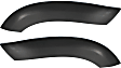 Rear, Driver and Passenger Side, Front Section Fender Trim, Smooth Black
