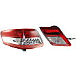 Driver Side, Inner And Outer Halogen Tail Light, With bulb(s), OE Replacement