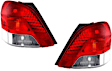 Driver and Passenger Side Halogen Tail Light, Without bulb(s), OE Replacement