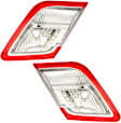 Driver and Passenger Side, Inner Tail Lights, without Bulb, Halogen, Mounts on Trunk Lid, Japan Built Vehicle