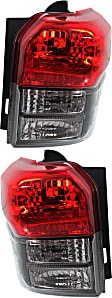 Driver and Passenger Side Halogen Tail Light, Without bulb(s), OE Replacement