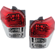 Driver and Passenger Side Halogen Tail Light, Without bulb(s), OE Replacement