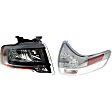 Passenger Side, Inner and Outer Halogen Tail Light, With bulb(s), OE Replacement, CAPA Certified