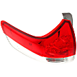 Driver Side, Inner And Outer Halogen Tail Light, With bulb(s), OE Replacement
