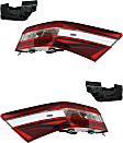 Driver and Passenger Side, Outer Halogen Tail Light, With bulb(s), OE Replacement