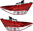 Driver and Passenger Side, Outer Halogen Tail Light, With bulb(s), OE Replacement