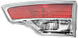 Driver and Passenger Side, Inner Tail Lights, with Bulbs, Halogen, Mounts on Liftgate