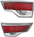 Driver and Passenger Side, Inner Tail Lights, with Bulbs, Halogen, Mounts on Liftgate, CAPA Certified