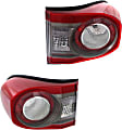 Driver and Passenger Side Halogen Tail Light, Without bulb(s), OE Replacement