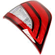 Driver and Passenger Side, Inner and Outer Tail Lights, with Bulbs, Halogen/LED Combo, Mounts On Liftgate, CAPA CERTIFIED