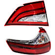 Driver Side, Inner And Outer Halogen/LED Combo Tail Light, With bulb(s), OE Replacement, CAPA Certified