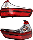 Driver and Passenger Side, Outer LED Tail Light, With bulb(s), OE Replacement