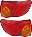 Driver and Passenger Side, Outer Tail Light, without Bulb, Halogen, Mounts on Body, Japan Built Vehicle