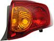 Driver and Passenger Side, Outer Tail Light, without Bulb, Halogen, Mounts on Body, Japan Built Vehicle, CAPA Certified