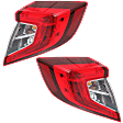 2019 Honda Civic - Driver and Passenger Side, Outer Halogen Tail Light, With bulb(s), Mounts on Body, North America Built Vehicle, OE Replacement