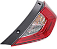 2019 Honda Civic - Driver and Passenger Side, Outer Halogen Tail Light, With bulb(s), Mounts on Body, North America Built Vehicle, OE Replacement