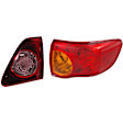 Passenger Side, Inner and Outer Tail Light, without Bulb, Halogen, Japan Built Vehicle