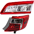 Passenger Side, Inner and Outer Halogen/LED Combo Tail Light, With bulb(s), OE Replacement