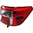 Passenger Side, Inner and Outer Halogen/LED Combo Tail Light, With bulb(s), OE Replacement