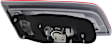 Driver and Passenger Side Tail Lights, with Bulbs, Incandescent, Mounts on Trunk Lid, CAPA CERTIFIED