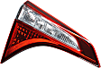 Driver and Passenger Side Tail Lights, with Bulbs, Halogen, Mounts on Luggage Lid