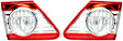 Driver and Passenger Side, Inner Tail Lights, without Bulb, Halogen, Japan Built Vehicle