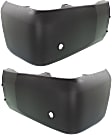 2018 Toyota Tundra - Rear, Driver and Passenger Side Bumper End, Crew Cab Pickup (CrewMax), For Models With Resin/Plastic Type Bumper and Park Assist System, Textured