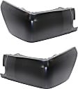 Rear, Driver and Passenger Side Bumper End, Textured Steel