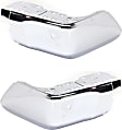 Rear, Driver and Passenger Side Bumper End, Steel, Chrome, with Parking Sensor Holes