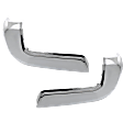 Rear, Driver and Passenger Side Bumper End, Chrome Plastic