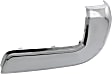 Rear, Driver and Passenger Side Bumper End, Chrome Plastic