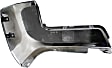 Rear, Driver and Passenger Side Bumper End, Chrome Plastic