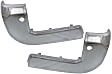 Rear, Driver and Passenger Side Bumper End, Chrome Plastic