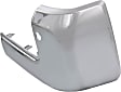 Rear, Driver and Passenger Side Bumper End, Chrome Plastic