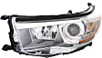 Driver and Passenger Side Headlights, with Bulbs, Halogen, with smoked chrome accent