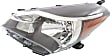 Driver and Passenger Side Headlights, without Bulbs, Halogen, Hatchback, Reflector Type