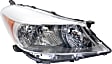 Driver and Passenger Side Headlights, without Bulbs, Halogen, Standard type