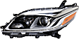 Driver and Passenger Side Headlights, with Bulbs, Halogen, with LED daytime running light, CAPA Certified