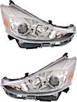 2018 Toyota Prius V - Driver and Passenger Side Halogen Headlight, With bulb(s), OE Replacement