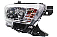Driver and Passenger Side Headlights, with Bulbs, Halogen, For Models with Halogen Fog Lights, with LED daytime running light