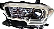 Driver and Passenger Side Headlights, with Bulbs, Halogen, For Models with Halogen Fog Lights, with LED daytime running light, CAPA Certified