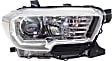 Driver and Passenger Side Headlights, with Bulbs, Halogen, For Models with Halogen Fog Lights, with LED daytime running light, CAPA Certified