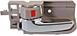 2003-2008 Toyota Corolla - Front or Rear, Driver and Passenger Side Interior Door Handles, Brown Bezel with Chrome Lever, with Door Lock Button, Sedan