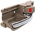 2003-2008 Toyota Corolla - Front or Rear, Driver and Passenger Side Interior Door Handles, Brown Bezel with Chrome Lever, with Door Lock Button, Sedan